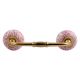 Pink Ceramic Bridge Dresser Handle